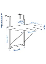 TORPARÖ Balcony table