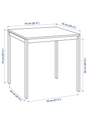 MELLTORP / NISSE Table and 2 folding chairs