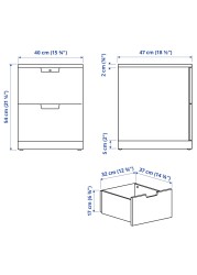 NORDLI Chest of 2 drawers