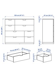 NORDLI Chest of 8 drawers