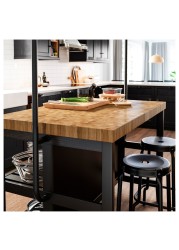 VADHOLMA Kitchen island with rack