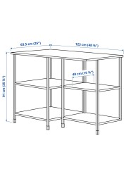 ENHET Kitchen isl storage comb w seating