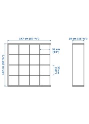 KALLAX Shelving unit with 8 inserts