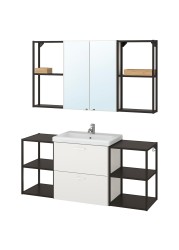 ENHET / TVÄLLEN Bathroom furniture, set of 18