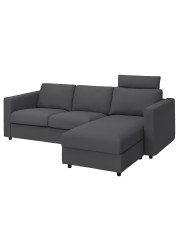 VIMLE Cover 3-seat sofa w chaise longue