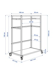 RÅVAROR Storage unit on castors