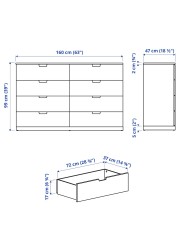 NORDLI Chest of 8 drawers