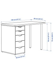 LAGKAPTEN/MILLBERGET / BILLY/OXBERG Desk and storage combination