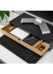 ELLOVEN Monitor stand with drawer