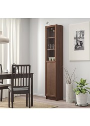 BILLY / OXBERG Bookcase with panel/glass door