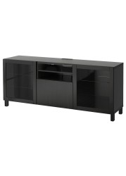 BESTÅ TV bench with doors and drawers