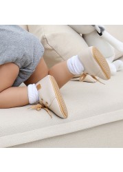 New Baby Shoes Retro Leather Boy Girl Shoes Multicolor Toddler Rubber Sole Anti-slip First Walkers Infant Newborn Moccasins