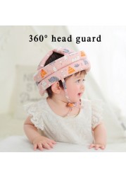 1pc Anti-collision baby boy cover adjustable breathable baby anti-fall head protection cushion cover child care helmet