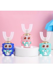 Smart 360 Degree XioMi Electric Toothbrush Kids Silicone Automatic Ultrasound Dental Toothbrush Cartoon Pattern Children