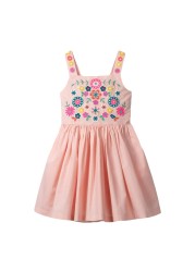 Little maven 2022 baby girls clothes casual cotton lovely kids summer dress for infant children 2 to 7 years