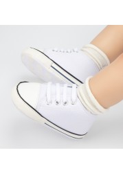 Baby Shoes Boy Girl Canvas Shoes Solid Custom Shoes Anti-slip Soft Newborn Classic Sneaker First Walkers Crib Infant