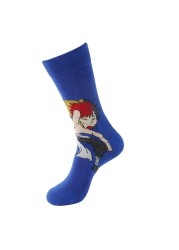 5 Pairs Naruto Cartoon Anime Figure Socks Kakashi Jiraiya Sasuke Gaara Long Tube Socks Men Adult Casual Socks xxx Boy Game Socks