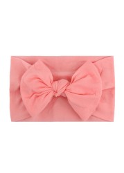 6pcs/set Baby Girls Lovely Bow Hairband Elastic Wide Headband Stretch Knot Headbands Turban Headdress Clothes Accessory