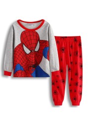 New Spider-Man cartoon children's long-sleeved pajamas children's champion home wear boys' underwear two-piece suit pajamas