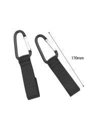 2pcs Baby Stroller Hooks Metal Non-slip Adjustable Hanger Stroller Bag Hook Clip Kids Pushchair Seat Accessories Supplies