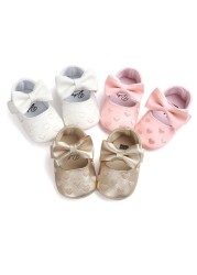 Newborn Baby Shoes Infant Boys Girl First Walker PU Sole Princess Bowknot Fringe Toddler Baby Crib Shoes Casual Moccasins