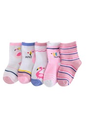 5pairs/lot 3 to 12 Years Kids Soft Cotton Socks Boy Girl Baby Cute Cartoon Warm Fashion School Socks Autumn Winter Cartoon