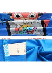 2019 new summer children's clothing t-shirt christmas tops girl t-shirts ryan play review mask boy cartoon kid t-shirt tees