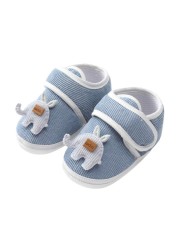 Baywell Newborn Baby Boys Girls Crib Sneakers Soft Anti-Slip Sole Toddler Warm Fluffy Casual Shoes Cartoon First Walker 0-18M