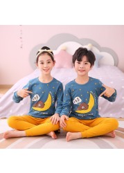 Boys Dinosaur Pajamas Children Sleepwear For 6 8 10 12 Years Kids Pajamas 100 Cotton Animal Cartoon Homewear Pajamas Suits