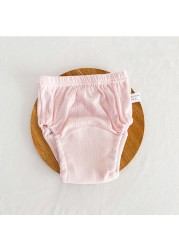 4pcs/lot Baby Training Pants Leakproof Washable Waterproof Cotton Infant Baby Diaper Hollow Out Breathable 6 Layers Crotch