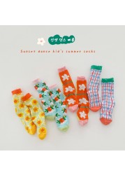 MILANCEL 2022 Summer Baby Socks Children Mesh Socks Girls Floral Socks Boys Socks