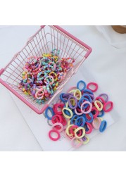 50/100pcs Colorful Girl Hairband Children Headband Small Elastic Hair Bands Scrunchy Baby Rubber Band Nylon Hair Accessories Toddler