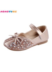 New Children Princess Shoes Baby Girls Flat Bling Leather Sandals Fashion Soft Sequins Kids Dance Party Shoes Sparkly