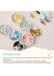 Let's Make 50pcs 12mm Silicone Aquatic Beads Planet Leopard Round Beads DIY Chewing Teething Beads BPA Free Baby Teether Toys