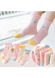 Cotton Kids Socks Spring Autumn Cute Cartoon Newborn Casual Sports Toddler Baby Boys Socks Letters Print Girls Socks 0 to 12 Years