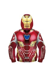 Autumn Fashion Boys Full Sleeve Full Zipper Hoodies Children Sweatshirts Super Heroes Cosplay Costume Outwear Kids Coats