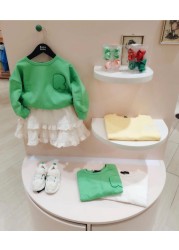 Cute Sweatshirt 2022 Spring Summer RJ New Baby Sweatshirt Solid Sweatshirt For Baby Girls Toddler Girl Clothes