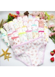 24pcs/lot Cotton Girls Children's Underwear Triangle Briefs Kids Underwear 2-12 Years