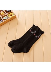 3 Pairs Kids Girls Boys Toddlers Girls Socks Knee High Long Soft Cotton Baby Socks Stripped Children Socks School Clothes