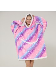 Family Hoodie Oversized Homewear Fleece Warm Sherpa Blanket Girls Thick Sleepwear, If You Need Two Sweatshirt, Please Order Two