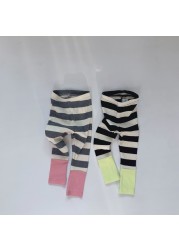 Kids Pants Cute Striped Leggings Cotton Breathable Elastic Boys and Girls New Collection Autumn Winter 2020