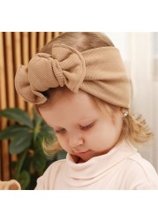 Baby Bowknot Headband Stretchy Turban Elastic Big Bows Hair Band Head Wrap Children Toddler Headwear Hair Decorations