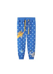 Giraffe Autumn Children Kids Boys Casual Pants Spring Cartoon Baby Toddler Kid Full Length Cotton Trousers