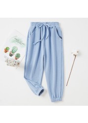 Spring Autumn Girls Pants Cotton Solid Pants Trousers For Baby Boys Casual Track Pants