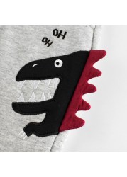 Autumn Winter Kids Pants Cartoon Dinosaur Warm Cotton Boys Jogger Pants Children Sweatpants