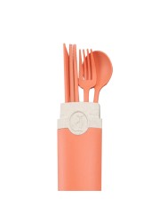 Portable Reusable Spoon Fork Chopsticks Knife Wheat Straw Tableware Cutlery Set Travel Camping Dinnerware Kids Cutlery Sets