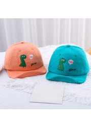 Baby Baseball Hat Caps For Kids Cartoon Dinosaur Print Baby Boy Girl Travel Sun Caps Toddler Hats Gift Adjustable