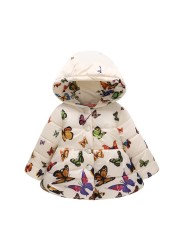 Baby Girls Boys Jackets Baby Clothes 2021 Autumn Kids Hooded Coats Winter Toddler Warm Snow Suit Baby Cotton Flower Outerwear