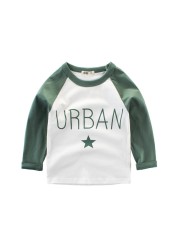 Kids Boys Letter Printed T-Shirt Long Sleeve Autumn Children