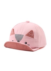 Spring summer new cartoon cute animal infant fox hat soft sun hat boys girls comfortable baseball cap